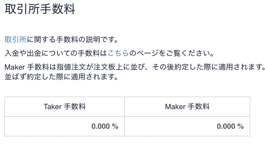 コインチェック取引所手数料率